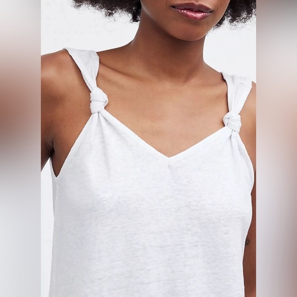 Madewell Knotted-Strap Tank Eyelet White NWT Size XXS - Picture 5 of 6